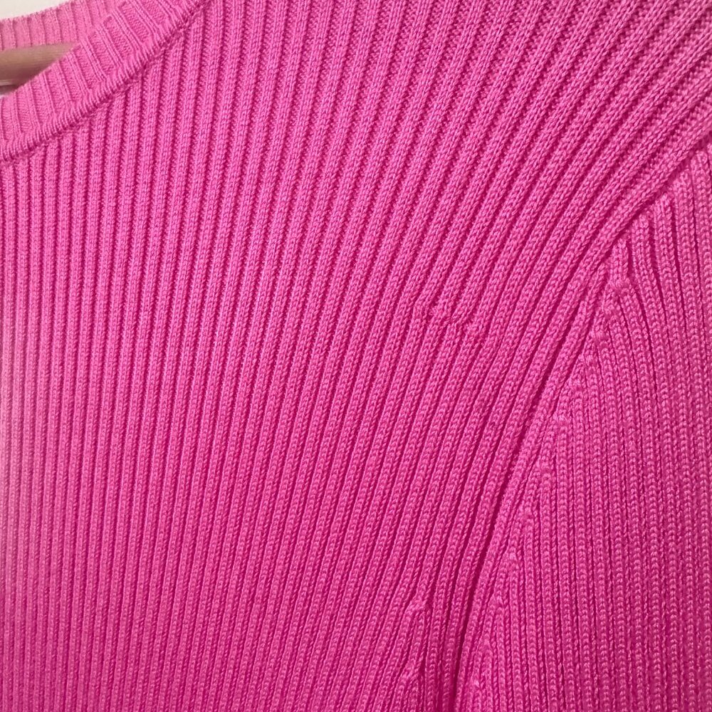NWT - Womens Elegant Pink Gianni Bini Ribbed Sweater Dress for Fall Sz XL - Picture 5 of 5